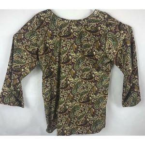 Full Sleeves Women’s Top Shirt Multicolored Sz XL